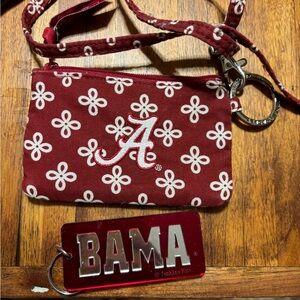 Vera Bradley Alabama zipper ID lanyard